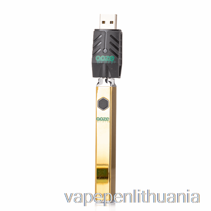 Ooze Quad Flex Temp 500mah Baterija Gold Vape Skystis